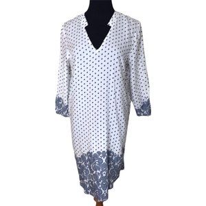 Zara Basic‎ Polkadot Dress Blue White Size Medium
